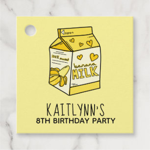 Étiquettes Cadeau Soirée d'anniversaire de la mignonne banane