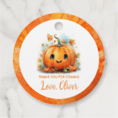 Étiquettes Cadeau Soirée d'anniversaire de la petite Citrouille (Dos)