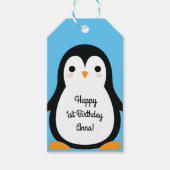 Étiquettes-cadeau Soirée d'anniversaire de Penguin (Devant)