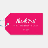 Étiquettes-cadeau Soirée d'anniversaire du dimanche (Dos Horizontal)