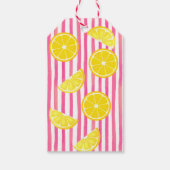 Étiquettes-cadeau Soirée d'anniversaire d'une citronnelle rose (Dos)