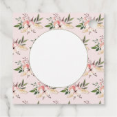 Étiquettes Cadeau Soirée d'anniversaire fleurie rose (Dos)