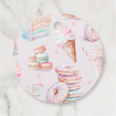 Étiquettes Cadeau Soirée d'anniversaire pastel merci (Dos)