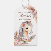 Étiquettes-cadeau Soirée d'anniversaire sur le thème des chevaux (Devant)