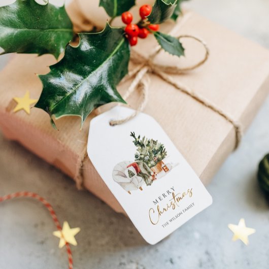 Étiquettes-cadeau Soirée de Noël