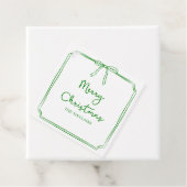 Étiquettes Cadeau Soirée de Noël minimaliste minimaliste personnalis (En situation)