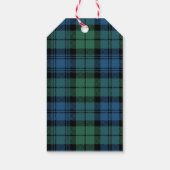 Étiquettes-cadeau Soirée de Noël programmée Rustic Campbell Tartan (Dos)