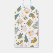 Étiquettes-cadeau Soirée de Noël Vert Et Or (Dos)