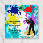 Étiquettes Cadeau Soirée de Paintball (Devant)