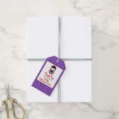 Étiquettes-cadeau Soirée d'Halloween de fille Vampire (Avec de la ficelle)