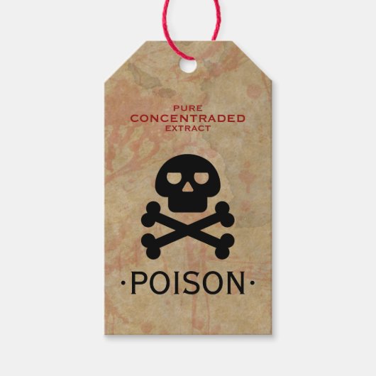 Étiquettes-cadeau Soirée d'Halloween Poison (Devant)