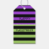 Étiquettes-cadeau Soirée d'Halloween violet vert et noir (Dos)