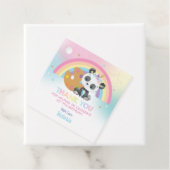 Étiquettes Cadeau Soirée Panda Art Paint Party Anniversaire Merci (En situation)