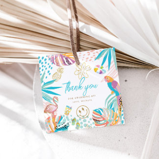 Étiquettes Cadeau Soirée Tropicale