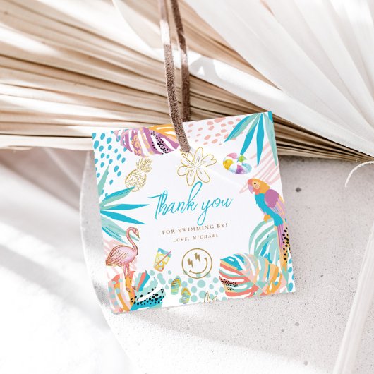 Étiquettes Cadeau Soirée Tropicale