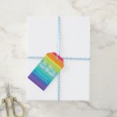 Étiquettes-cadeau Sois Joyeux et lumineux Rainbow Custom Christmas P (Avec de laficelle)