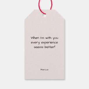 Étiquettes-cadeau Sois Mon Coeur rose Minimal Valentine