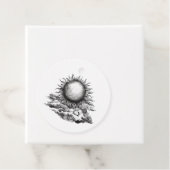 Étiquettes Cadeau Soleil nuageux (En situation)