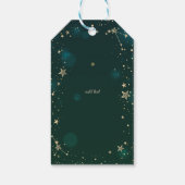 Étiquettes-cadeau Soleil Or Céleste Et Étoiles Lune Vert (Dos)