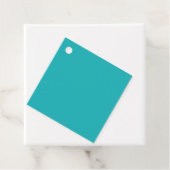 Étiquettes Cadeau Solide bleu océanique turquoise (En situation)