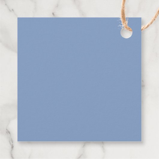 Étiquettes Cadeau Solstice d'hiver Deer Bleu Blanc Noël (Dos)