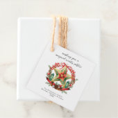 Étiquettes Cadeau Solstice d'hiver Wreath Star Noël Yule (En situation)