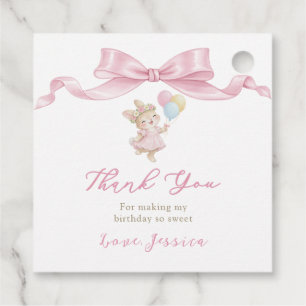 Étiquettes Cadeau Some Bunny Girl Pink fête son premier anniversaire