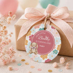 Étiquettes Cadeau Some Bunny Round Favor Tag Lapin 1er Anniversaire