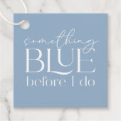 Étiquettes Cadeau Something Blue Before I Do Baby Shower (Devant)