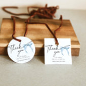 Étiquettes Cadeau Something Blue Mariage Dusty Bow Merci