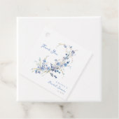 Étiquettes Cadeau Something Blue Wildflowers Bridal Shower (En situation)