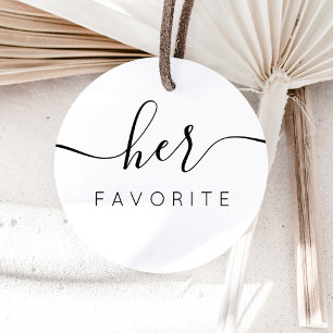 Étiquettes Cadeau Son С alligraphique favori Favor Cadeau Classique