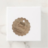 Étiquettes Cadeau Son Bois Rustique Préféré (En situation)