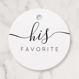 Étiquettes Cadeau Son cadeau calligraphique préféré Classique Rond