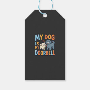 Étiquettes-cadeau Sonnette Drôle pour Amoureux de Chiens