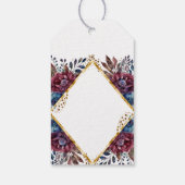 Étiquettes-cadeau Sophistication stupéfiante Mariage de pivoine à bi (Dos)