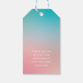 Étiquettes-cadeau Sorbet Gradient Graduation Party (Dos)