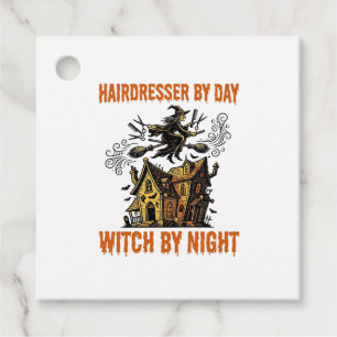 Étiquettes Cadeau Sorcière Coiffeuse Halloween Vintage Chemise de Sa