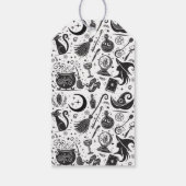 Étiquettes-cadeau Sorcière Coven Jambes de Sorcière Noir Blanc Hallo (Dos)