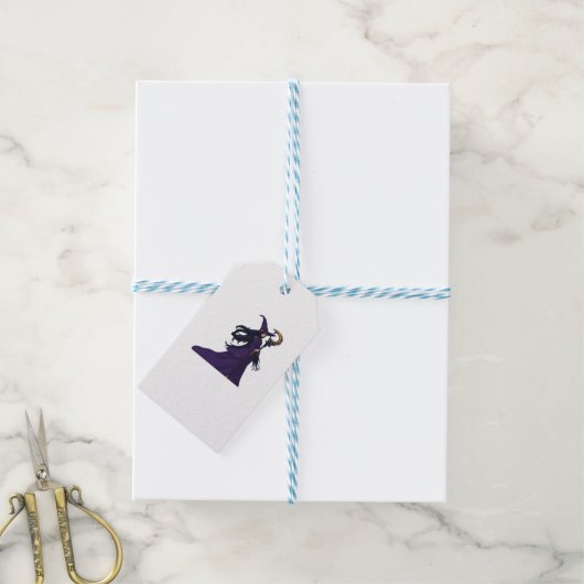 Étiquettes-cadeau Sorcière de la Lune Whimsigothique (Avec de laficelle)