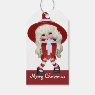 Étiquettes-cadeau Sorcière de Noël Little Blonde d2 -
