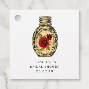 Étiquettes Cadeau Sorcière Rouge Cramoisi