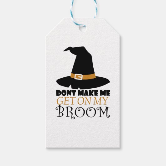 Étiquettes-cadeau Sorcière sur Halloween (Devant)