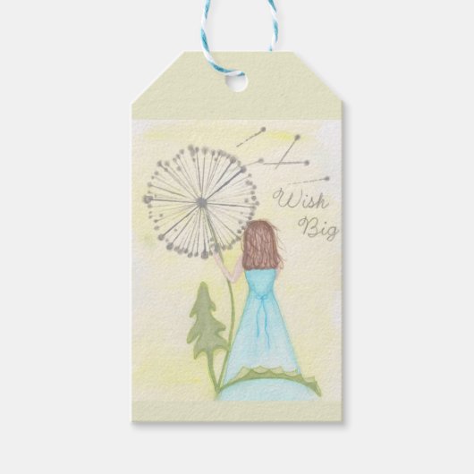 Étiquettes-cadeau Souhaitez-vous sur une petite fille en pandelier (Devant)