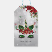 Étiquettes-cadeau Souhaits magiques Noël Unicorn Visage (Dos)