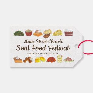Étiquettes-cadeau Soul Food Festival Event Southern Cuisine Cuisine