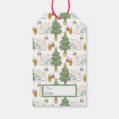 Étiquettes-cadeau Souris décorant un arbre de Noël (Dos)