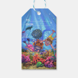 Étiquettes-cadeau Sous la mer