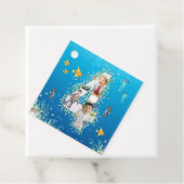 Étiquettes Cadeau Sous la mer Collage photo Big 4th Birthday (En situation)