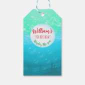 Étiquettes-cadeau Sous la mer Poisson et Cheval de mer fête d'annive (Dos)